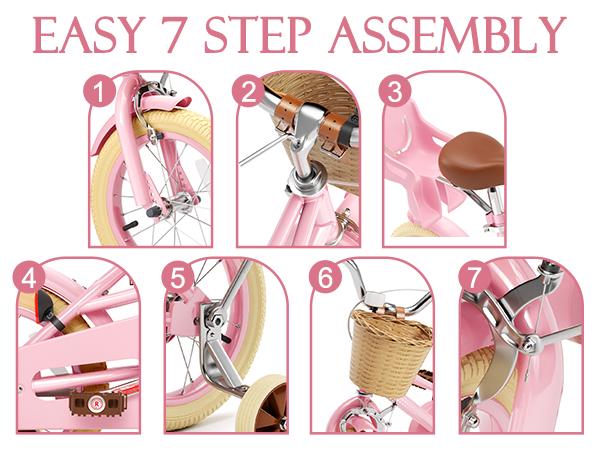 KORIMEFA Bike Toddlers and Kids, 12, 14, 16, 20 Inch Toddler & Kids Bike with Adjustable Seat & Handlebar, Training Wheels, Basket & Bell | Lightweight & Safe Design