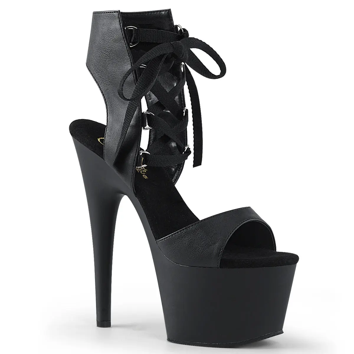 Pleaser Heels for Women, Adore-700-14 Lace-Up Stiletto Platform Sandals with 7-Inch Heel & 2.75-Inch Platform