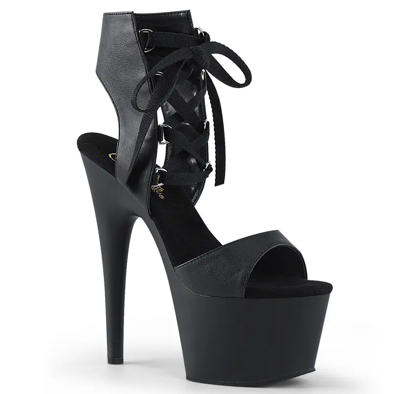 Pleaser Heels for Women, Adore-700-14 Lace-Up Stiletto Platform Sandals with 7-Inch Heel & 2.75-Inch Platform, Stiletto Heels