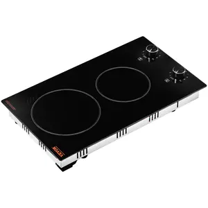 Built-in Electric Stove Tops: 1) 23.2x20.5" 4-Burner Glass Radiant Cooktop, 240V, Sensor Touch, Timer, Child Lock, 9 Power Levels; 2) 20.1x11.6" 2-Burner Ceramic Radiant Cooktop - Comprehensive Kitchen Solutions