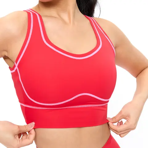 Airbrush Hourglass Sports Bra - Salsa Red
