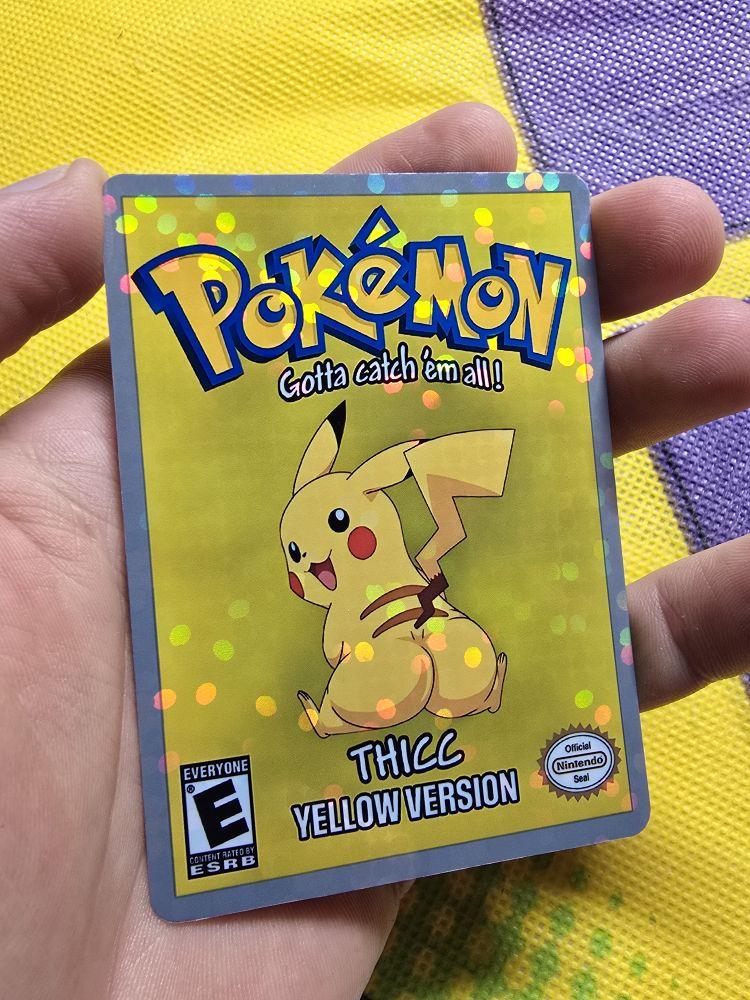 yellow back pokemon cards Pokemon Card Lt. Surge's Pikachu Raichu 2cards set Old Back VG Japanes main image 1