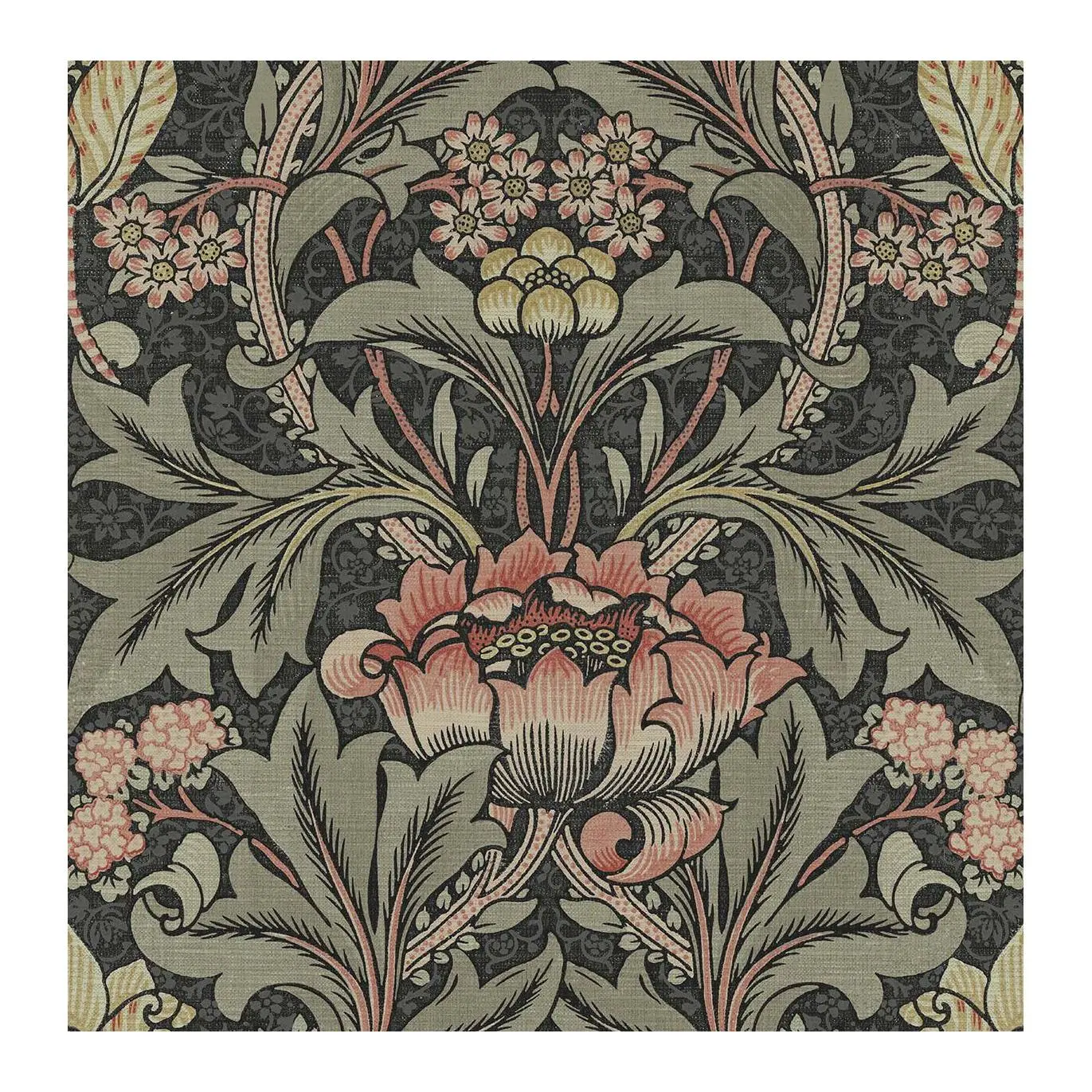 NextWall Acanthus Floral Peel and Stick Wallpaper