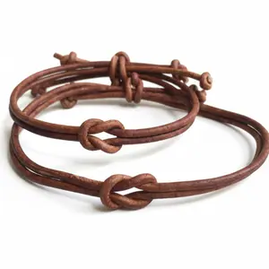 Couples Infinity Bracelet Set of 2 Knotted Bracelets Gift for His and Her Leather Bracelets for Couples Jewelry Men and Women Matching Gift