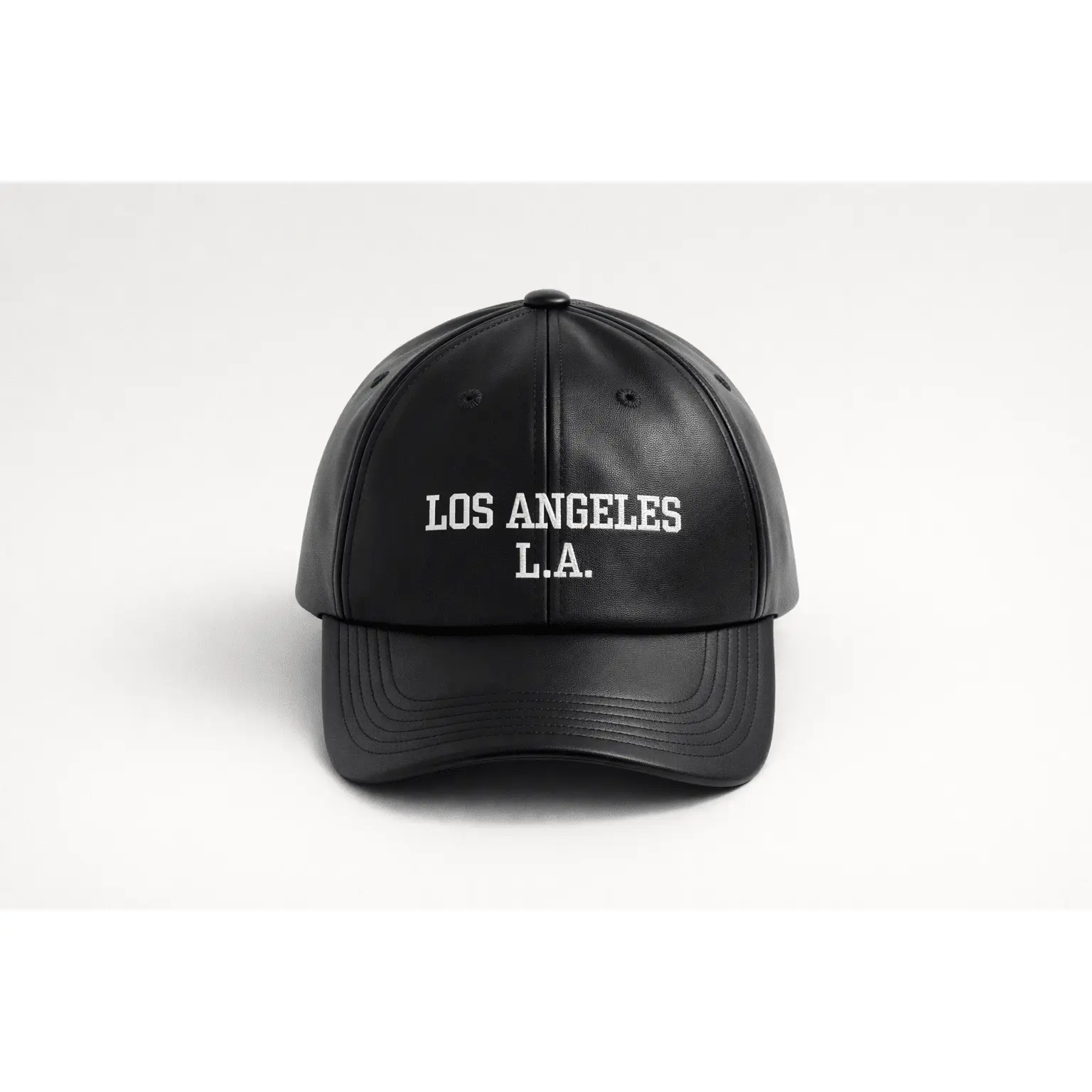 Los Angeles Vegan Leather Hat (Red Satin Lined) - TikTok Shop