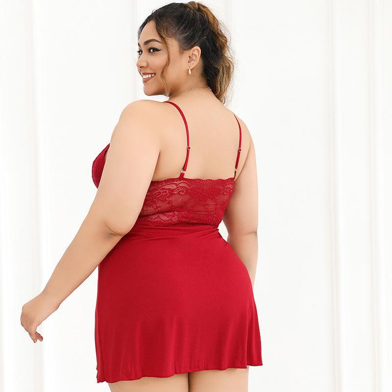 Jelsubi-European and American Style Plus size Pajama Sexy Lingerie Sexy Pajamas