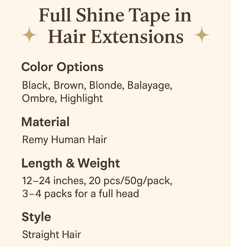 [Only $13.99 to take home today] Full Shine Tape in Hair Extensions Seamless Skin Weft Human Hair Extensions 20 Pcs 50 Gram for Women holidayhaul