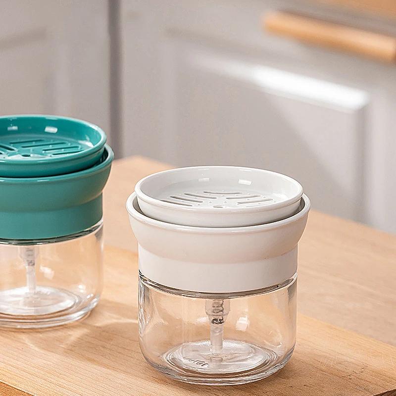 PF-Autumn and winter hot-selling new products automatic detergent dispenser refill, sponge rack, push rod storage box, kitchen sink, dishwashing liquid
