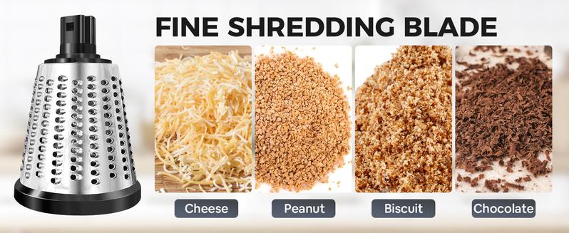 Upgraded Version Joined Rotary Cheese Grater with Handle Vegetable Cheese Shredder Slicer Grater for Kitchen 3 Changeable Blades for Cheese Potato Zucchini Nuts Chocolate Utensils Rotary Hand