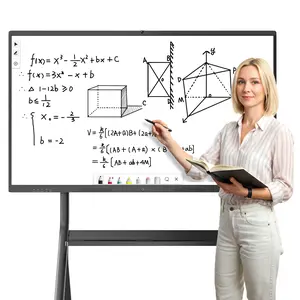 MWE Interactive Smart Board 55/65/75/85 inch– Android 13 (8+64GB), 20-Point Multi-Touch, 4K UHD Display, 12MP Camera, 8-Array Mic, Wireless Screen Sharing for Teaching & Video Conferencing