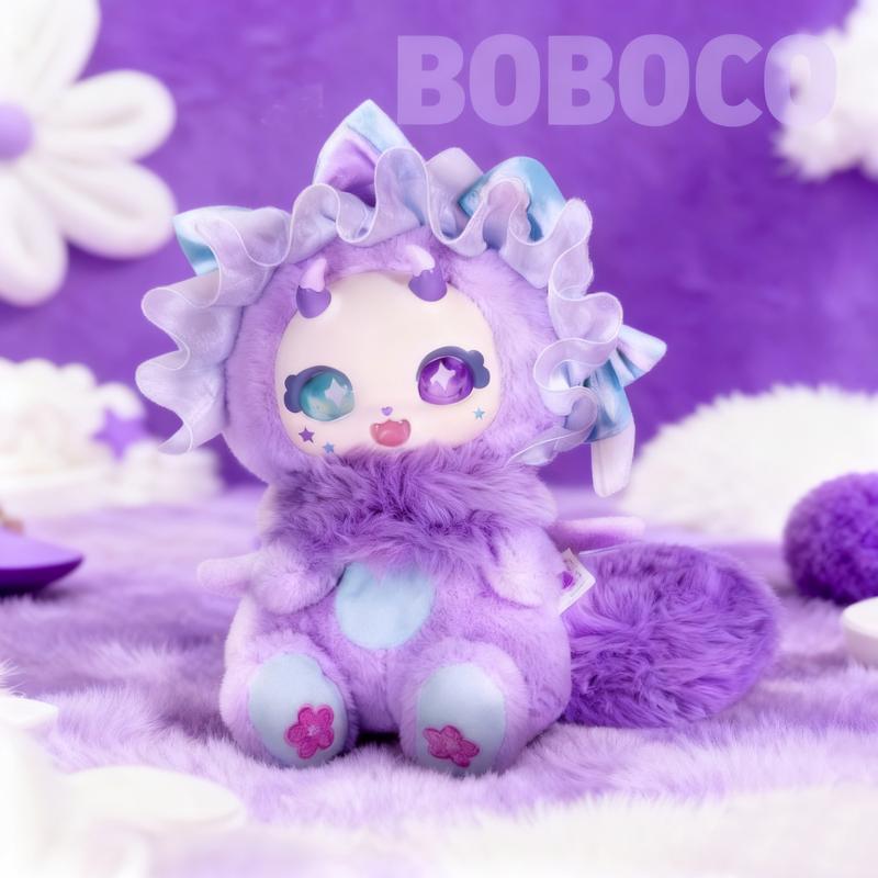 BoBoCo V1-Cute Fluffy Plush Toy. plush blind  box.  Glue Face Plush Toy. Sweet Plush doll. .Unique Design for Collectors and Fans of the Series Blindbags Random Surprise Set