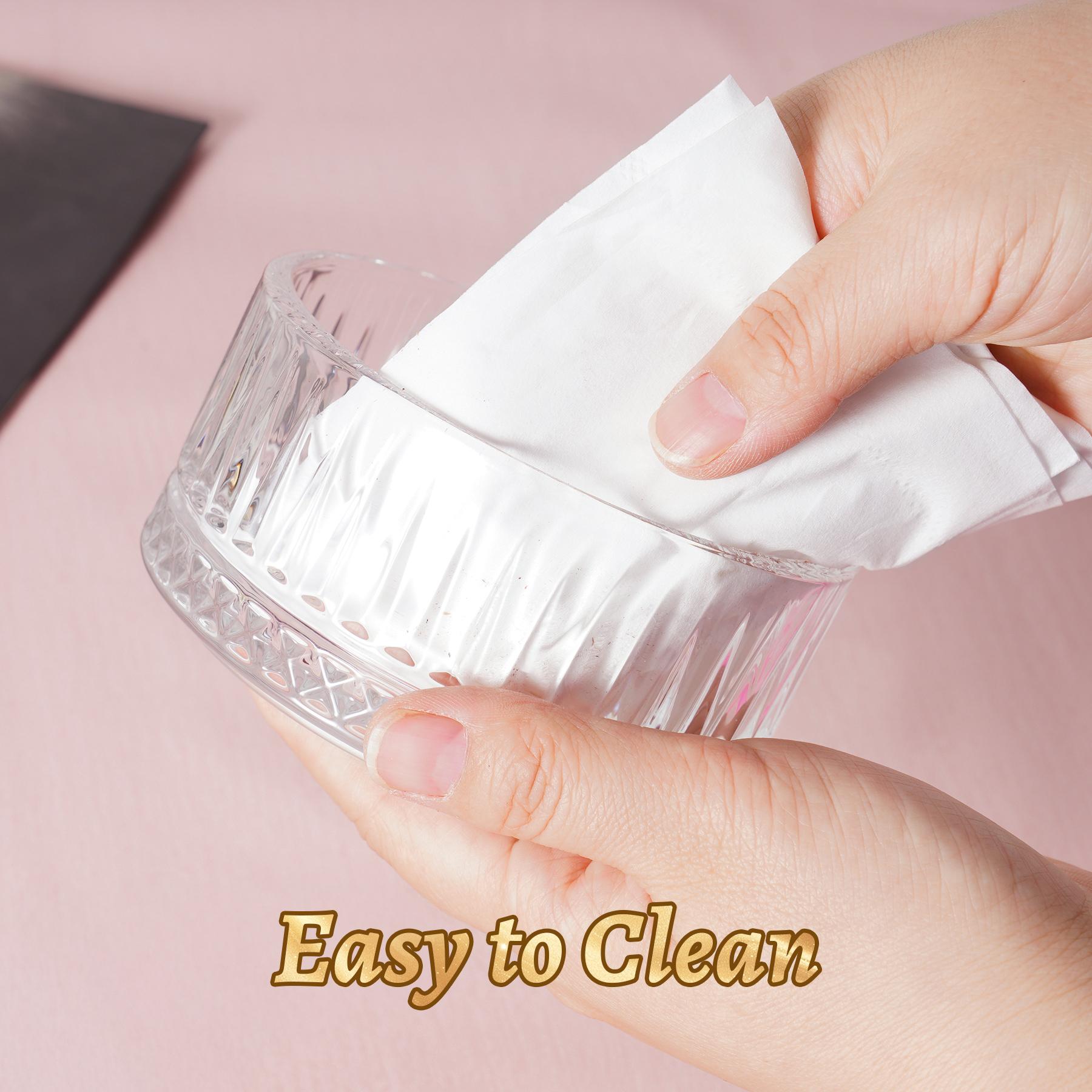 NiHome Large Powder Puff with Container Set, Glass Powder Puff Holder with Lid and 2 Ultra-Soft Velvet Puffs, Elegant Crystal Glass Storage Jar