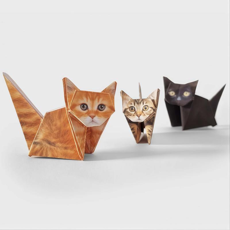 Origami Craft Kit: Fold Kittens/Dinos/Dogs + Train Hand Dexterity — Perfect for Parties & Desk Decor Origami Craft Kit: Fold Kittens/Dinos/Dogs + Train Hand Dexterity — Perfect for Parties & Desk Decor