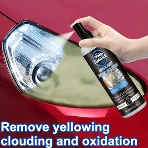 High-efficiency headlight refresh and repair spray: Deeply brightens and removes aging and yellowing; waterproof, scratch-resistant, and anti-oxidant; long-lasting shine without rebound.