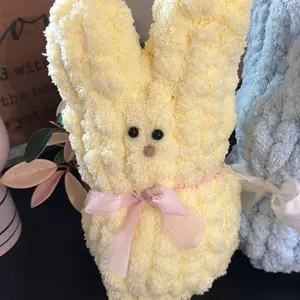 Hand-knit Peep or Country Bunny Plushie