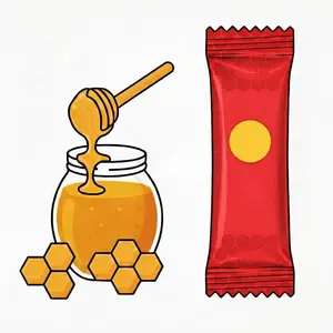 Premium Honey Packs, 12 Sachets, 20g Each, Perfect for New Year Healthy Habits and Winter Wellness, Convenient Single-Serve Packs for Travel, Work, or Daily Gym Use.