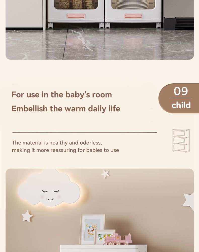 MiAoLi  4Tier Stackable Plastic Storage Cabinet System - Large-Capacity Storage Boxes with Doors and Casters, Space-Saving Folding Home Organization Solution for Bedrooms, Living Rooms, and Kitchens, Easy Assembly