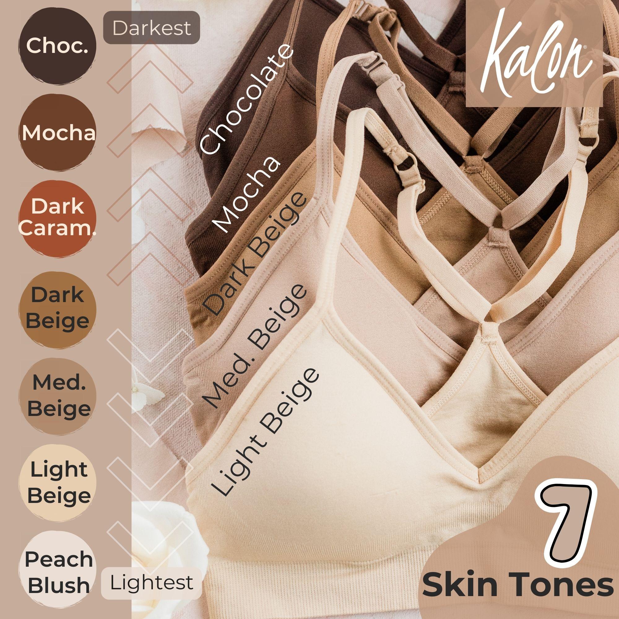 Kalon Racerback 4-Pack Women's Seamless Bralettes All Day Comfy