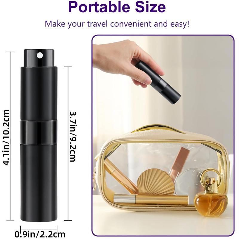LMMAKE 8ml Refillable Perfume Spray Bottle Leak-proof Portable Design with Fine Mist Nozzle Ideal for Travel Gym Sessions or On-the-Go Use Compact Design Fits in Purse or Pocket Perfect for Frequent Travelers and Professionals hotels  cents mini spray