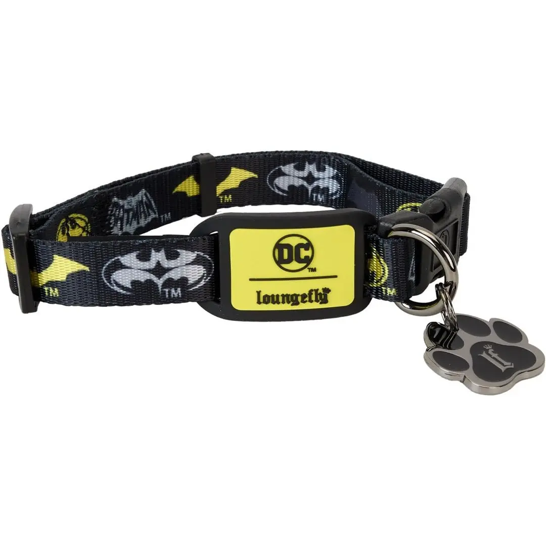 Loungefly DC Comics Batman Nylon Dog & Cat Collar - Adjustable, Safety Fit, Large Size, Enamel & Printed Details, Small Pet Accessory, DCCPDC0001S, Collars