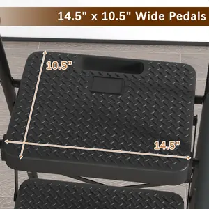 5 Step Ladder with Handrails Folding Step Stool with Tool Plateform, 330 lb Capacity Step Stools for Adults Portable Ladder for Home Kitchen Steel Frame with Non-Slip Wide Pedal