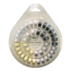40pk Class 15 Prewound Bobbins with Holder