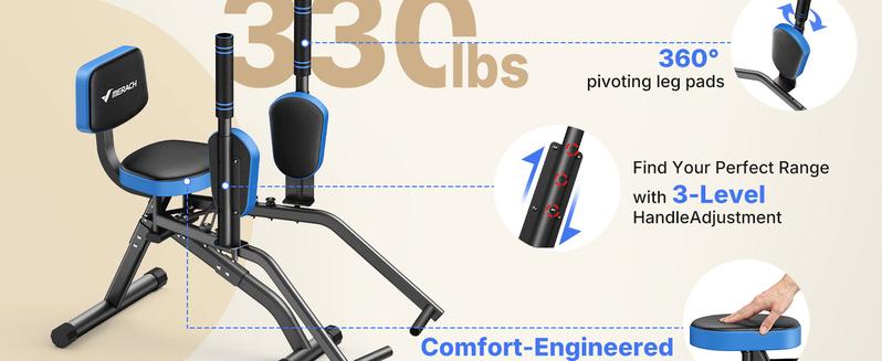 Merach Hip Abductor Machine for Home Gym, Upper Back Exerciser, Adjustable Glute Trainer, Thigh Workout Equipment for Hip Sculpting & Butt Lifting Merach Hip Abductor Machine for Home Gym, Upper Back Exerciser, Adjustable Glute Trainer, Thigh Workout Equipment for Hip Sculpting & Butt Lifting