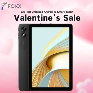 【C10pro】(FREE SIM CARD) FOXXD Unlocked Android 15  Smart Tablet with Phone Function – 10.1" HD Display, 8MP Camera, 4GB+64GB Expandable to 1TB, MediaTek Quad-Core, 5000mAh, Bluetooth – Study, Office, Gaming, Travel, Gift for Students & Tech Enthusiasts