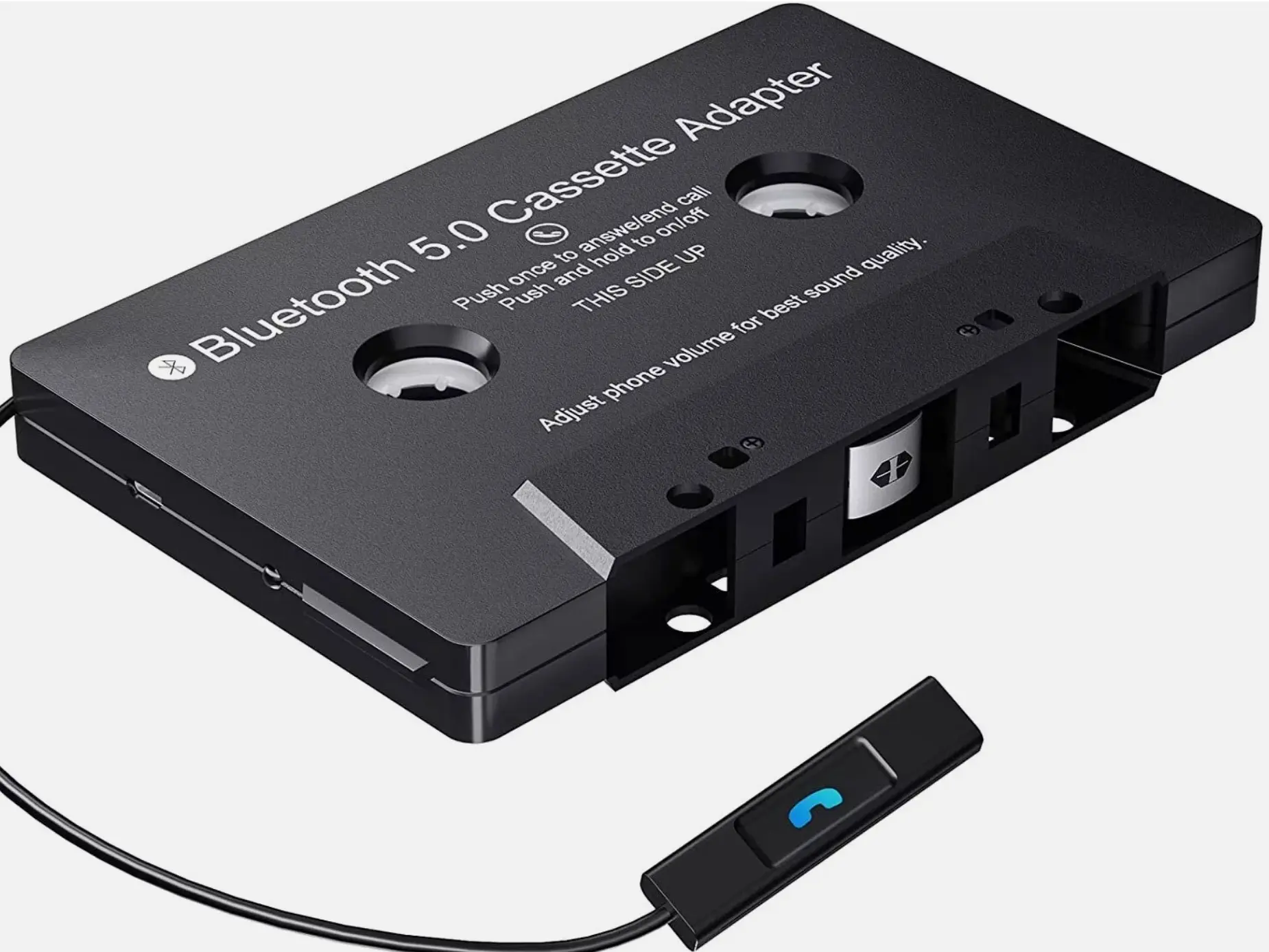 Bluetooth 5.0 Cassette Adapter for Car Stereo Portable Stereo Sound Quality Wireless Music Streaming Hands-Free Calling