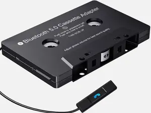 Bluetooth 5.0 Cassette Adapter for Car Stereo Portable Stereo Sound Quality Wireless Music Streaming Hands-Free Calling