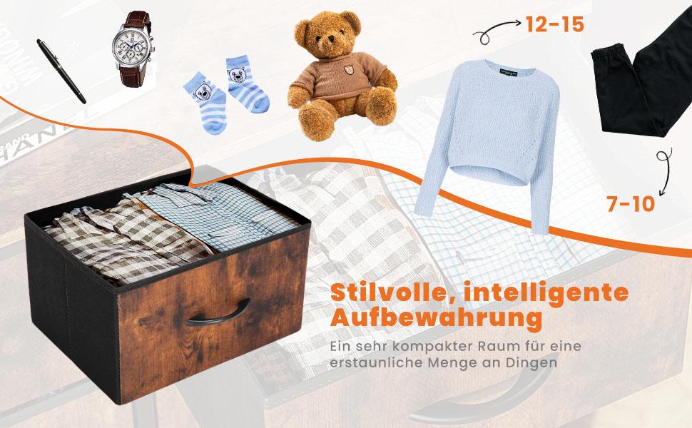 【New Year Gifts】Chest of Drawers with Fabric Drawers, Sideboard with 8 Drawers, Drawer Cabinet for Kitchen, Office, Hallway, and TV Cabinet drawer dresser