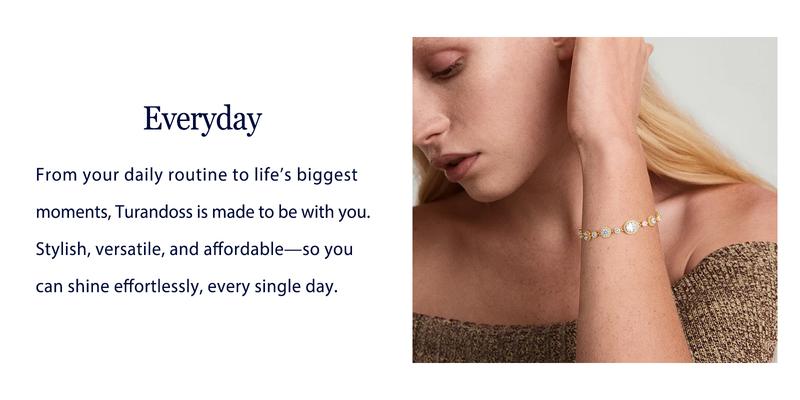 Turandoss Gold Tennis Bracelet – Adjustable CZ & Emerald-Baguette Bracelet, Holiday Gift Jewelry for Women