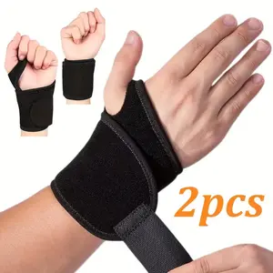2 PCS Adjustable Wrist Strap – Wrist Support Brace for Men & Women, Gym, Fitness, Weightlifting, Workout Accessory, Left & Right Hand, Durable & Breathable Sports Support
