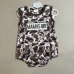 Baby Boy Summer Bubble Camo Mama's Boy Summer Romper Onesie Hunting Clothes SR3889