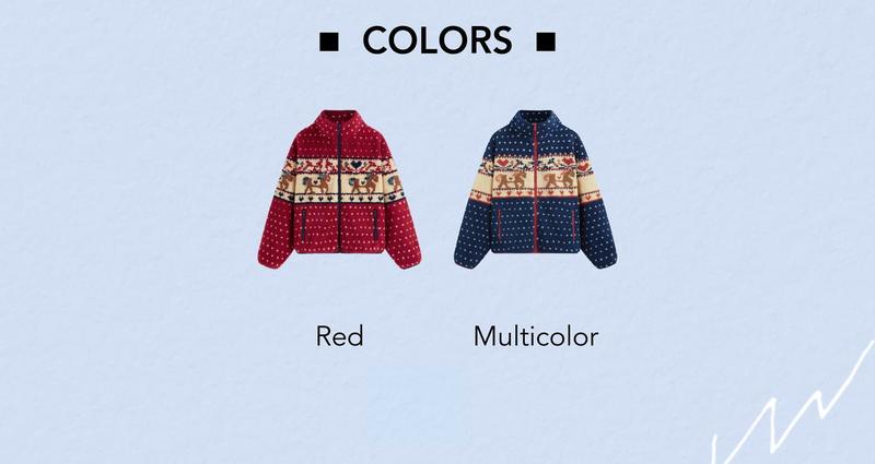 Cider Fleece Collar Graphic Jacket