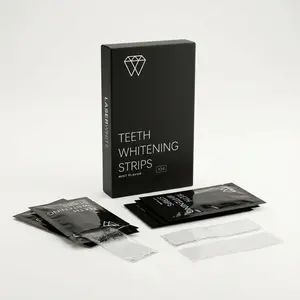 LASERWHITE Teeth Whitening Strips for Men with Hydrogen Peroxide