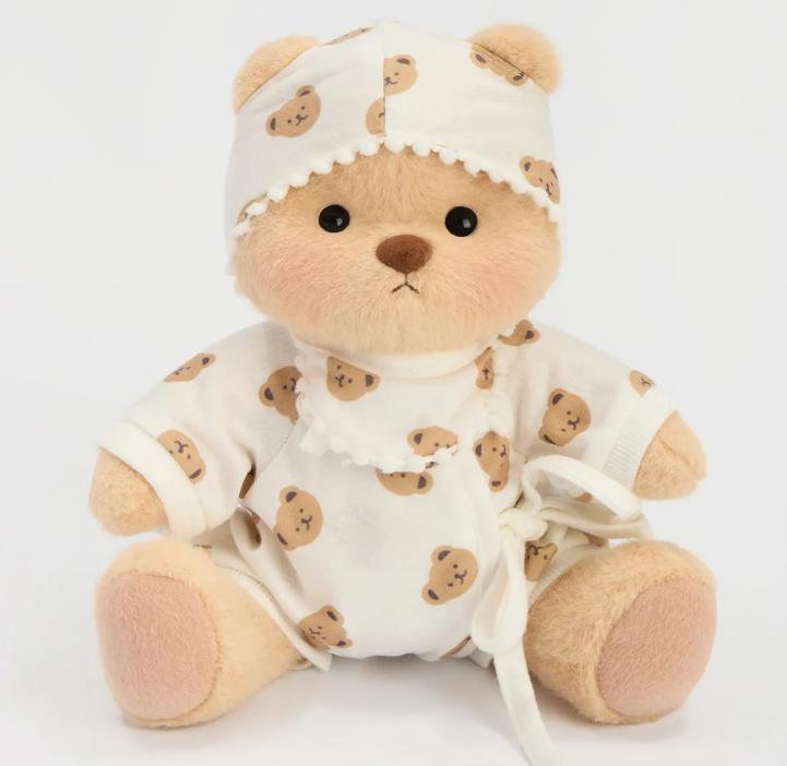 Getahug Teddy Pajamas Bear, Handmade dointed Teddy Bear Gift Soft Stuffed Doll Soft Stuffed Animals