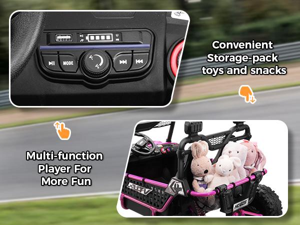 Hikole 24V 2-Seater XXL Ride-On UTV for Big Kids – Remote Control, Metal Frame, Suspension & All-Terrain Wheels | Perfect Gift Ages 4-8