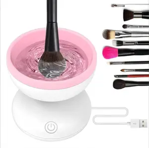 Makeup Brush Cleaner Machine-Professional Electric Make up Brushes Cleaner Cleanser Solution for Kabuki Foundation Liquid Powder Face Makeup Self Tanner Brush,Gifts for Women Stocking Stuffers