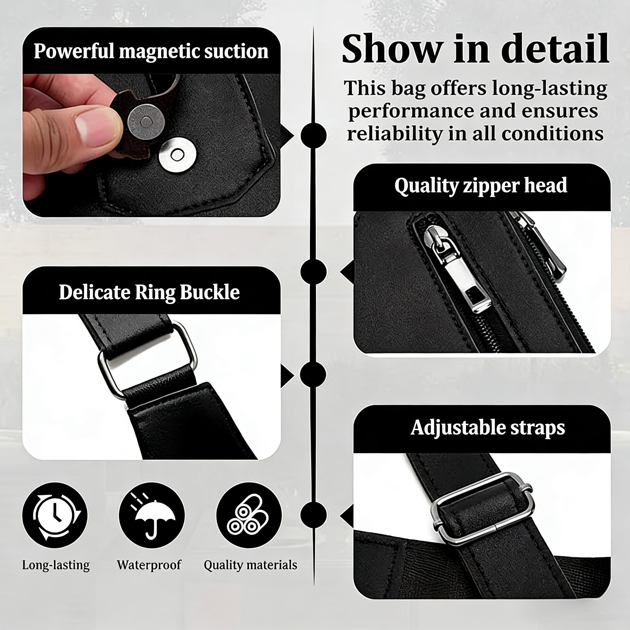 Adjustable Underarm Backpack for Men and Women,Anti-theft Bag with Double Shoulder Straps for Men Multi-pocket Outdoor Anti-Theft Tactical Bag(Black) Adjustable Underarm Backpack for Men and Women,Anti-theft Bag with Double Shoulder Straps for Men Multi-pocket Outdoor Anti-Theft Tactical Bag(Black)