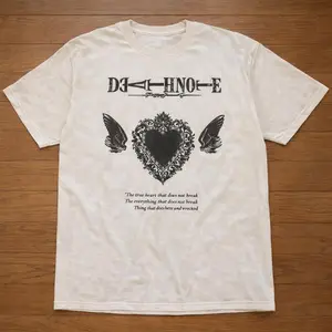 Gildan Men's and Women's T-shirt, Death Note Graphic Tee, Anime Shirt, Y2k Unisex Graphic Tees Gothic Grunge Emo Scene Amity Affliction Style Clothes Menswear Womenswear Streetwear