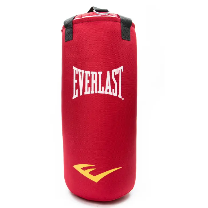 Everlast 40 Lb Heavy Punching Bag Kit for Boxing & Home Gym Training – Includes Hanger, Red