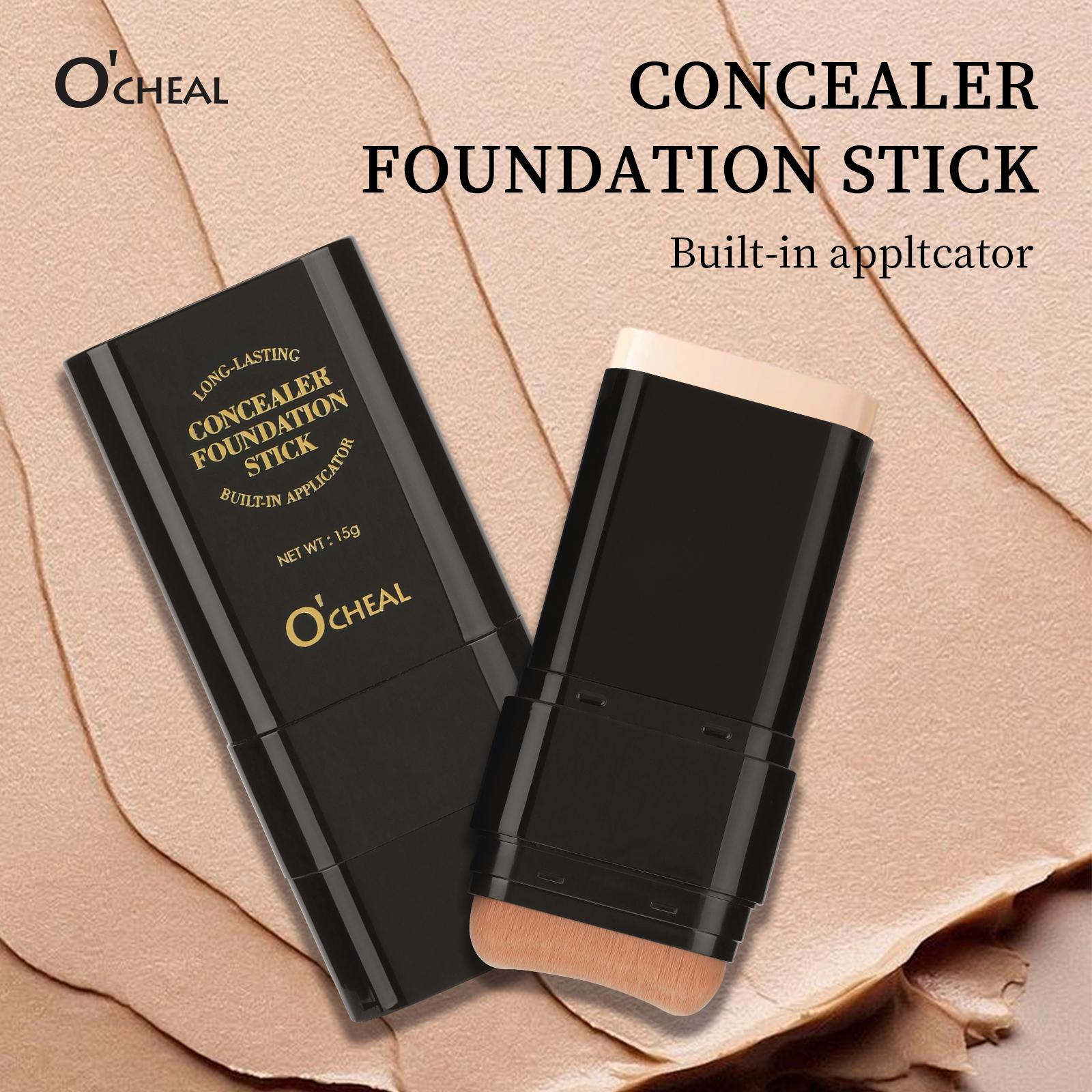 2-in-1 Concealer Stick with BrushWheatShade Waterproof Flawless CoverageHydrating Longwearing Foundation for Women &Girls Makeup Lightweight Matte 2-in-1 Concealer Stick with BrushWheatShade Waterproof Flawless CoverageHydrating Longwearing Foundation for Women &Girls Makeup Lightweight Matte