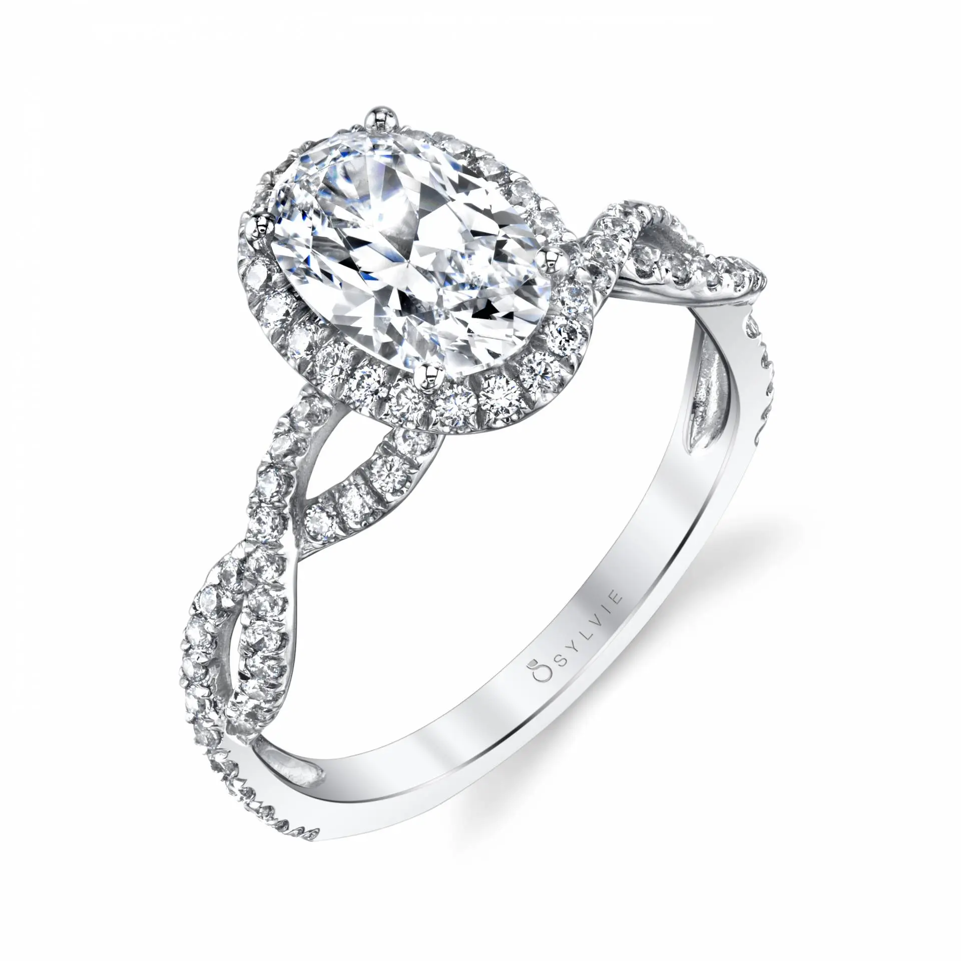 Sylvie Oval Cut Spiral Engagement Ring - Felippa SKU: S1923-049A4W15O