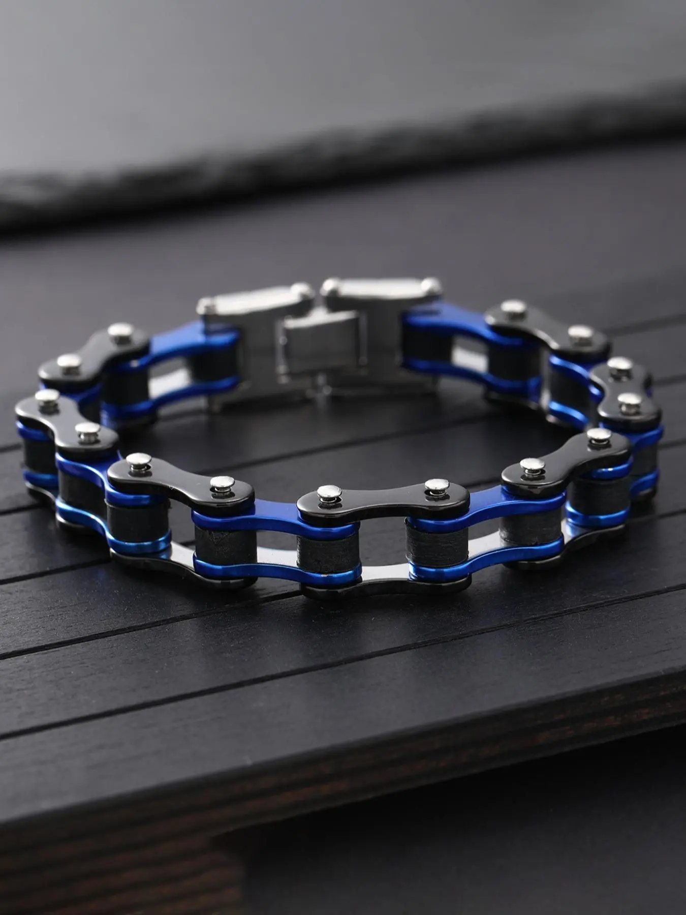 Men's Punk Motorcycle Chain Jewelry Bracelet, Punk Style Jewelry, Unique Trendy Fashion Accessory, High Quality Bracelet, Perfect for Bikers, All-Season Wear