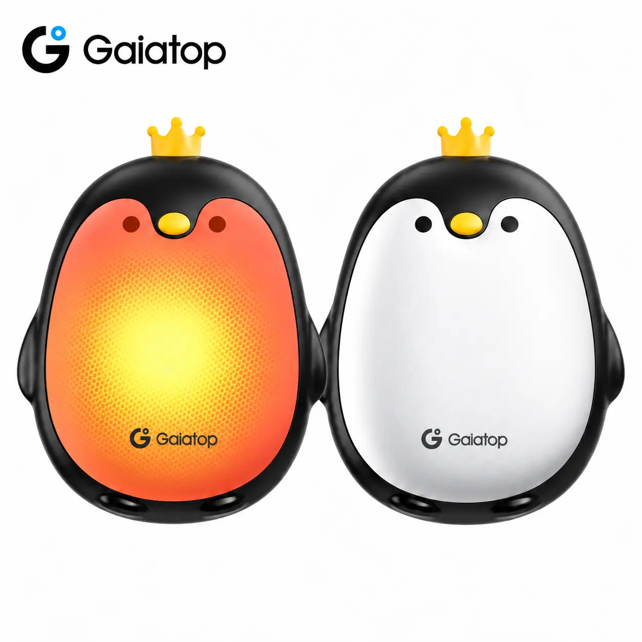 [2-Pack Cute Penguin] GAIATOP Rechargeable Hand Warmers, 10H Long-Lasting Portable Pocket Heater, 3-Level Fast Heating, Winter Warm Gifts for Women