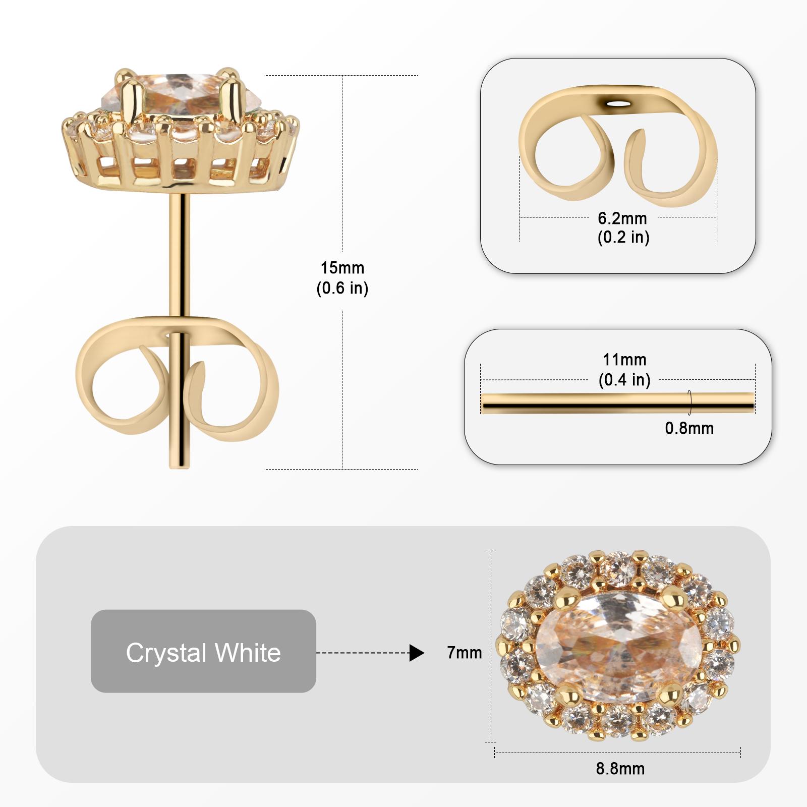 MEIITRUE Elegant Birthstone Stud Earrings for Women, 14K Gold Plated Cubic Zirconia Earrings, Birthday Jewelry Gift for Girls MEIITRUE Elegant Birthstone Stud Earrings for Women, 14K Gold Plated Cubic Zirconia Earrings, Birthday Jewelry Gift for Girls