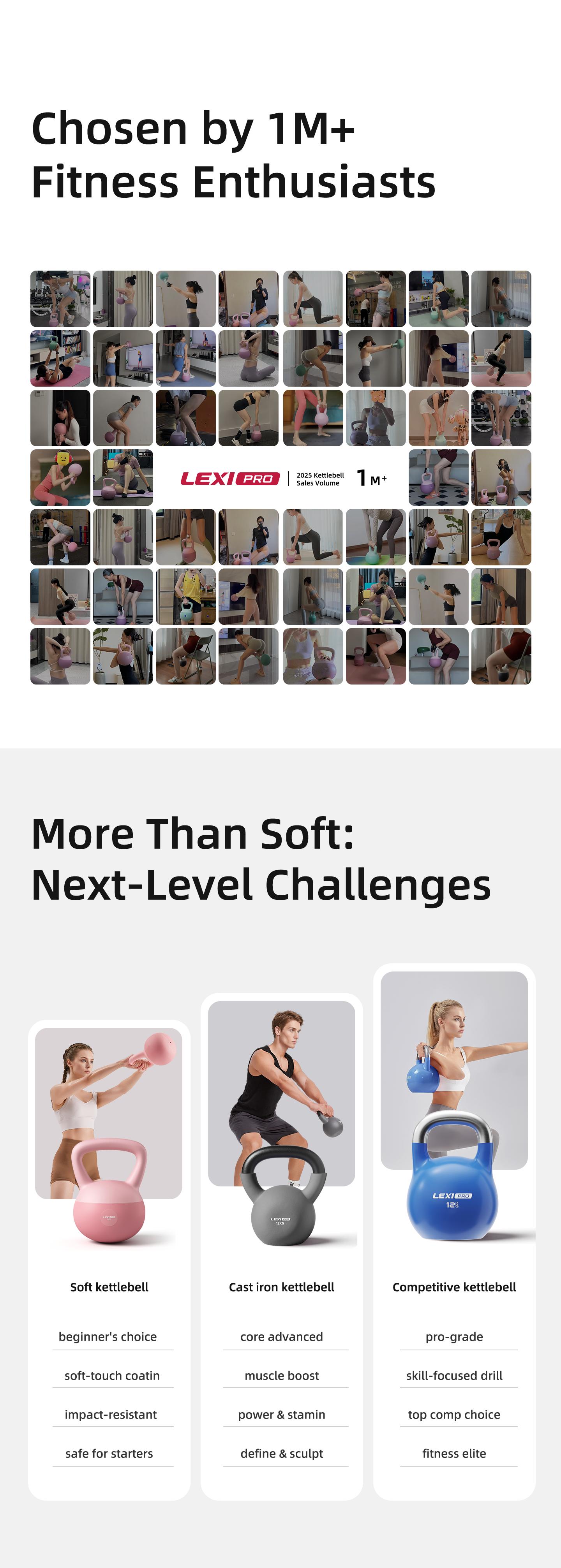 LEXI Soft Kettlebell with Handle for Strength Conditioning and Core Training Perfect for Home Gym Workouts Weightlifting Yoga Pilates Full Body Sculpting Durable Safe and Comfortable Fitness Equipment for Men and Women dealsforyoudays