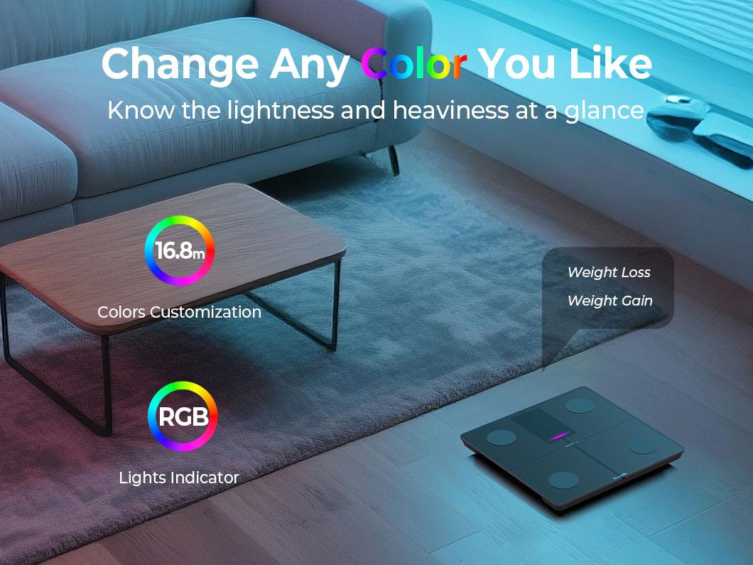 OVUTEK Smart Scale for Body Weight, Professional Bathroom Digital Scale with BMI, Body Fat, Muscle Mass, Most Accurate to 0.05lb, Large Display High Accurate Body Composition Machine with Fitness App