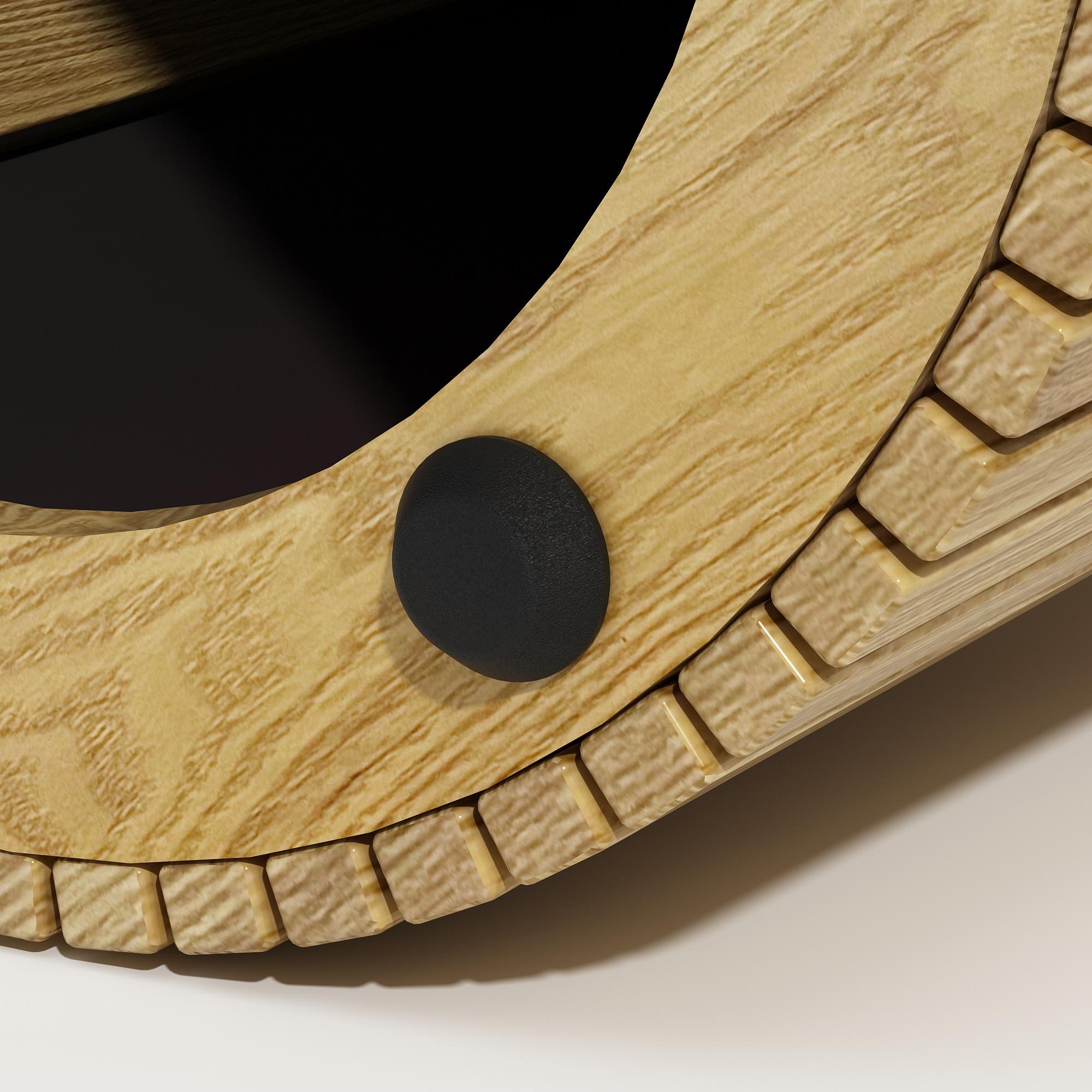 PieDle Round Fluted End Table,Small Accent Pedestal Side Table, Wood Fluted Nightstand Bedside Table for Living Room, Bedroom, Handcrafted Finish, Natural